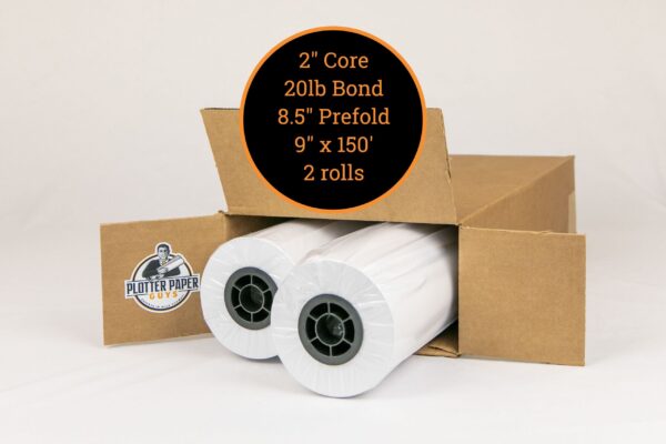 20 lb Inkjet Bond Prefold Paper (8.5" Fold) - 9" x 150' - Image 8